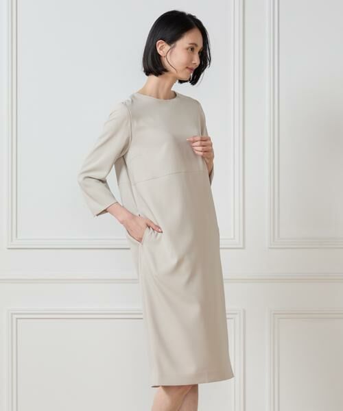 7-IDconcept / セブンアイディーコンセプト ミニ丈・ひざ丈ワンピース | 《大きいサイズ》7分袖ワンピース | 詳細16