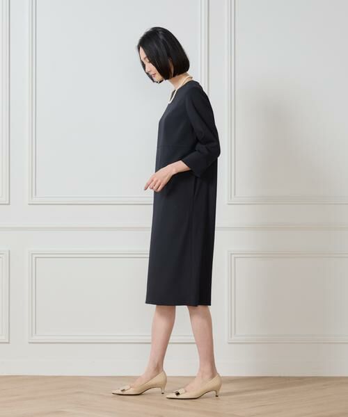 7-IDconcept / セブンアイディーコンセプト ミニ丈・ひざ丈ワンピース | 《大きいサイズ》7分袖ワンピース | 詳細25