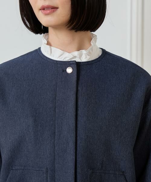 7-IDconcept / セブンアイディーコンセプト ノーカラージャケット | デニムノーカラーブルゾン | 詳細10