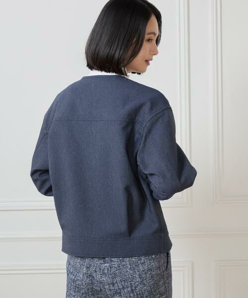 7-IDconcept / セブンアイディーコンセプト ノーカラージャケット | デニムノーカラーブルゾン | 詳細9