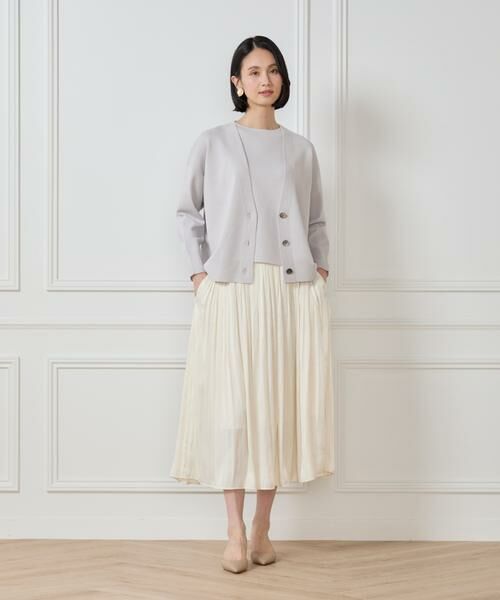 7-IDconcept / セブンアイディーコンセプト ミニ・ひざ丈スカート | サテンギャザースカート | 詳細13