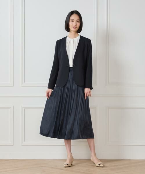 7-IDconcept / セブンアイディーコンセプト ミニ・ひざ丈スカート | サテンギャザースカート | 詳細2