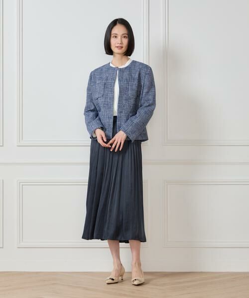 7-IDconcept / セブンアイディーコンセプト ミニ・ひざ丈スカート | サテンギャザースカート | 詳細5