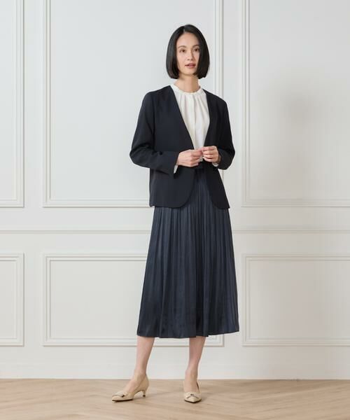 7-IDconcept / セブンアイディーコンセプト ミニ・ひざ丈スカート | サテンギャザースカート | 詳細6