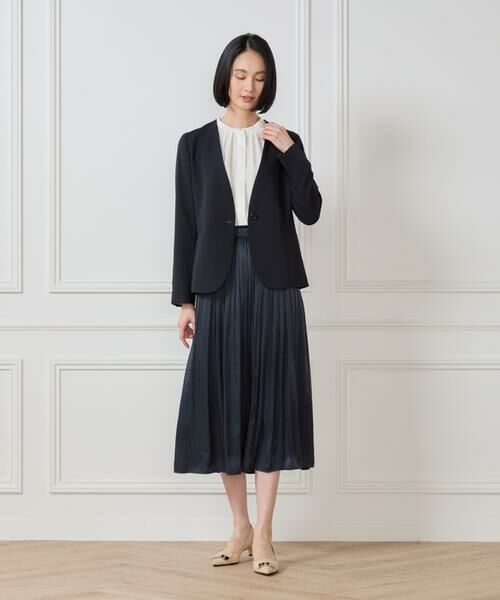 7-IDconcept / セブンアイディーコンセプト ミニ・ひざ丈スカート | サテンギャザースカート | 詳細7