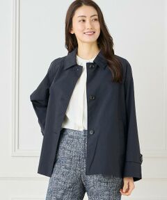 7-IDconcept / セブンアイディーコンセプト その他アウター | 《大きいサイズ》 ナイロンタッサーミドル丈ステンカラーコート　