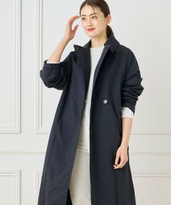 【最終価格】fig London トレンチコート　ノーカラー　ネイビー　ブルー セール】ロングトレンチコート（トレンチコート）｜N.O.R.C by