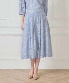 7-IDconcept / セブンアイディーコンセプト ミニ・ひざ丈スカート | 《大きいサイズ》カットジャカードスカート