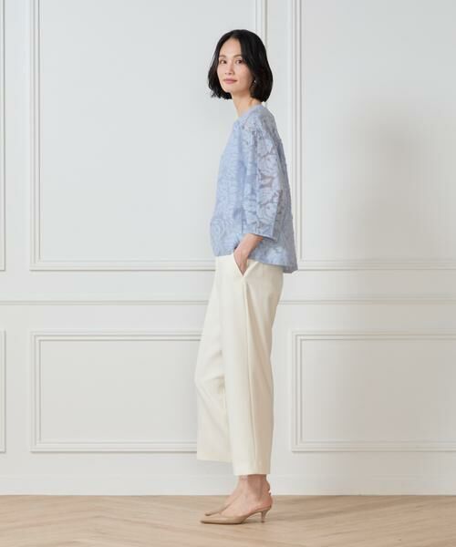 7-IDconcept / セブンアイディーコンセプト ショート・ハーフ・半端丈パンツ | 《大きいサイズ》デニムライククロップトパンツ | 詳細4