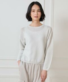 7-IDconcept / セブンアイディーコンセプト ニット・セーター | 《大きいサイズ》スパンコールニット