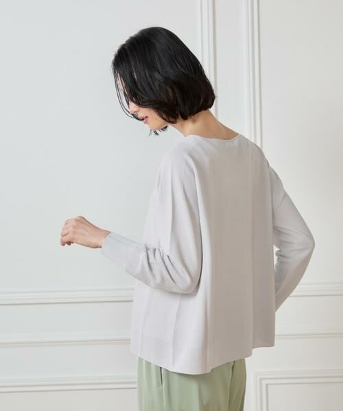 7-IDconcept / セブンアイディーコンセプト ニット・セーター | 《大きいサイズ》 ホールガーメントボートネックニット《Cuoo PLUS》 | 詳細13