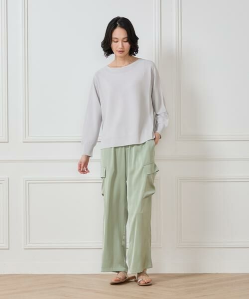 7-IDconcept / セブンアイディーコンセプト ニット・セーター | 《大きいサイズ》 ホールガーメントボートネックニット《Cuoo PLUS》 | 詳細16