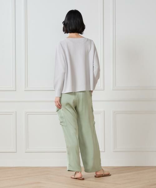 7-IDconcept / セブンアイディーコンセプト ニット・セーター | 《大きいサイズ》 ホールガーメントボートネックニット《Cuoo PLUS》 | 詳細18