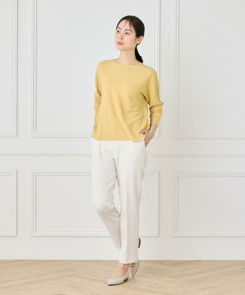 7-IDconcept / セブンアイディーコンセプト ニット・セーター | 《大きいサイズ》 ホールガーメントボートネックニット《Cuoo PLUS》 | 詳細20