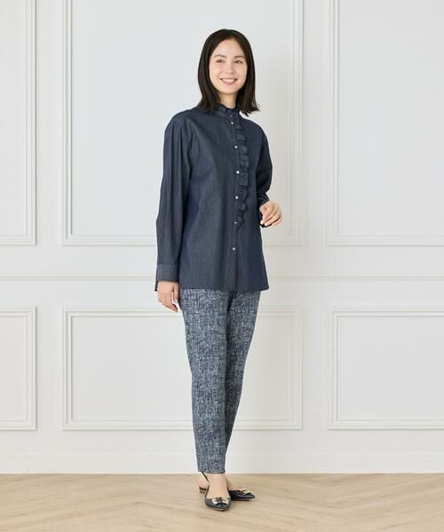 7-IDconcept / セブンアイディーコンセプト シャツ・ブラウス | デニム調フリルシャツ | 詳細4