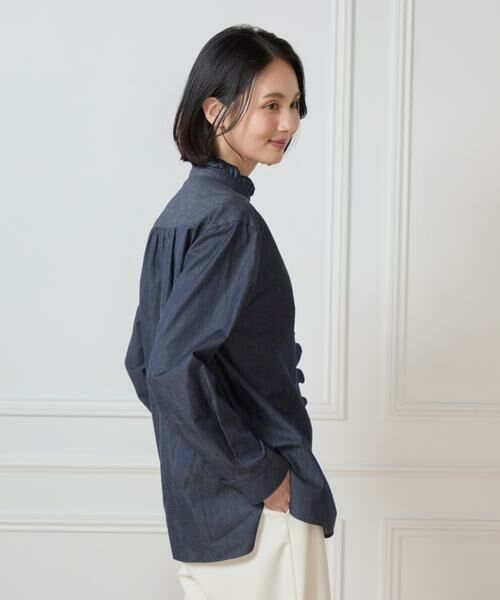 7-IDconcept / セブンアイディーコンセプト シャツ・ブラウス | デニム調フリルシャツ | 詳細8