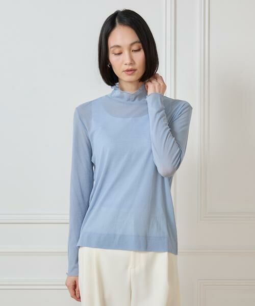 7-IDconcept / セブンアイディーコンセプト カットソー | シアーハイネックプルオーバー | 詳細1