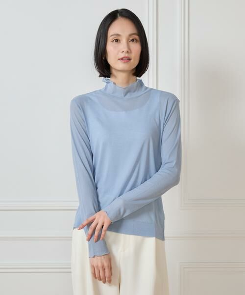 7-IDconcept / セブンアイディーコンセプト カットソー | 《大きいサイズ》シアーハイネックプルオーバー | 詳細13