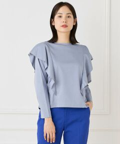 7-IDconcept / セブンアイディーコンセプト Tシャツ | 《大きいサイズ》フレアー切替プルオーバー