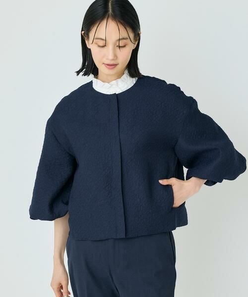 7-IDconcept / セブンアイディーコンセプト ノーカラージャケット | バルーンスリーブJQブルゾン | 詳細10