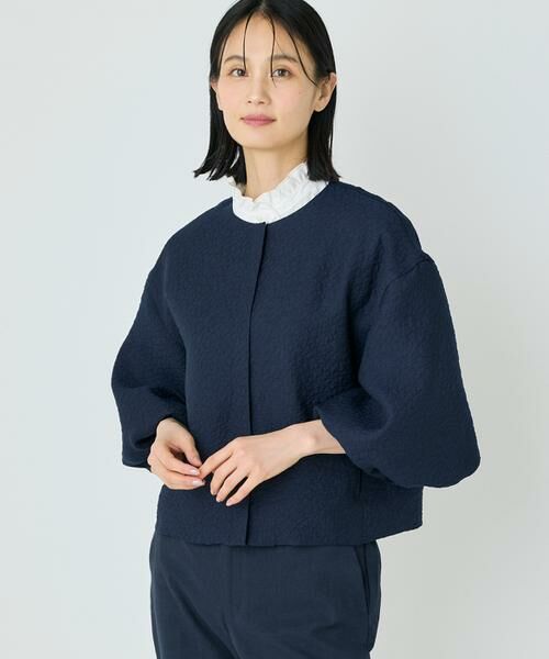 7-IDconcept / セブンアイディーコンセプト ノーカラージャケット | バルーンスリーブJQブルゾン | 詳細11