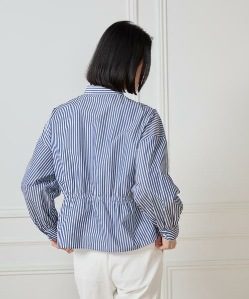 7-IDconcept / セブンアイディーコンセプト シャツ・ブラウス | ウエストシャーリング ストライプブラウス | 詳細8