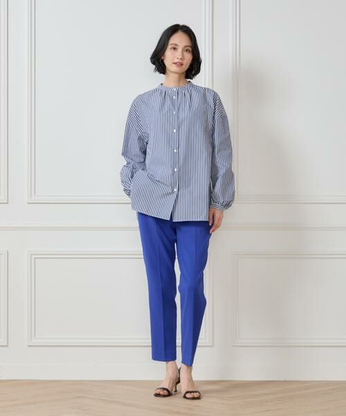 7-IDconcept / セブンアイディーコンセプト シャツ・ブラウス | バンドカラーストライプブラウス　 | 詳細2