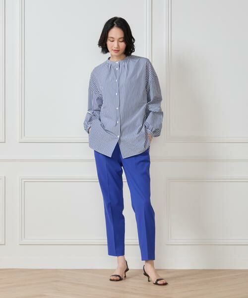 7-IDconcept / セブンアイディーコンセプト シャツ・ブラウス | バンドカラーストライプブラウス　 | 詳細3