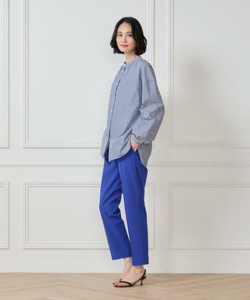 7-IDconcept / セブンアイディーコンセプト シャツ・ブラウス | バンドカラーストライプブラウス　 | 詳細4