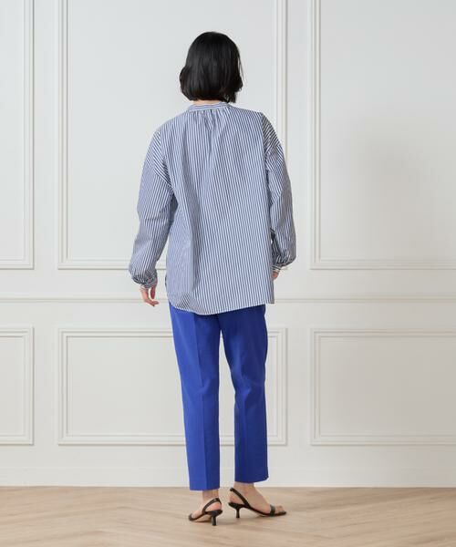 7-IDconcept / セブンアイディーコンセプト シャツ・ブラウス | バンドカラーストライプブラウス　 | 詳細6