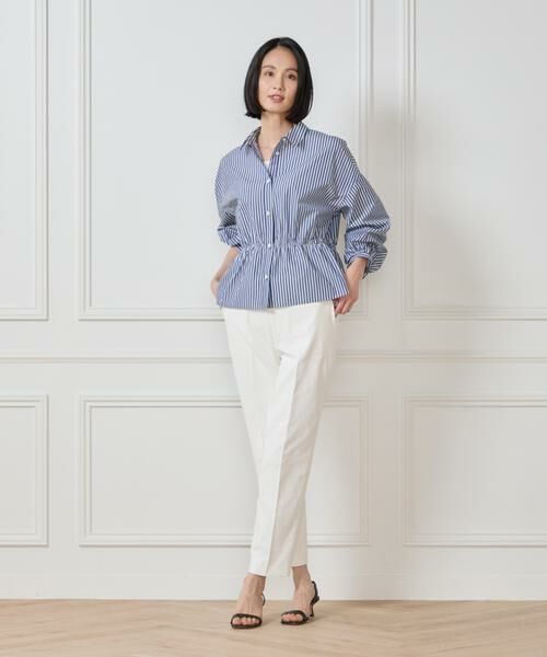 7-IDconcept / セブンアイディーコンセプト シャツ・ブラウス | 《大きいサイズ》ウエストシャーリング ストライプブラウス | 詳細2