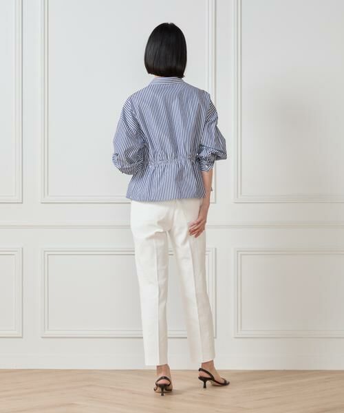 7-IDconcept / セブンアイディーコンセプト シャツ・ブラウス | 《大きいサイズ》ウエストシャーリング ストライプブラウス | 詳細4