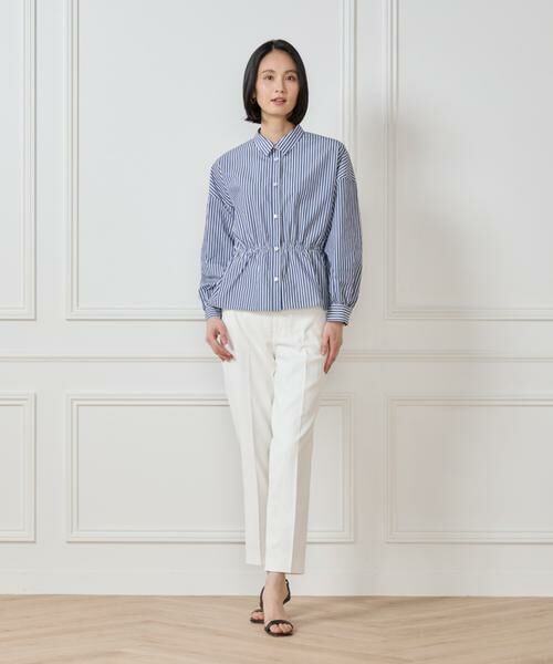 7-IDconcept / セブンアイディーコンセプト シャツ・ブラウス | 《大きいサイズ》ウエストシャーリング ストライプブラウス | 詳細5