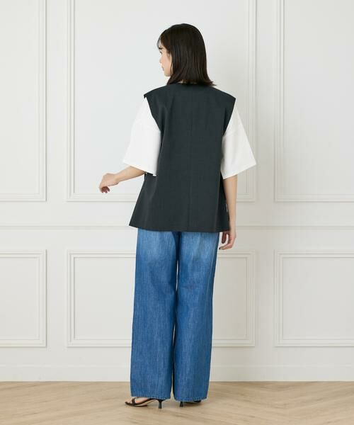 7-IDconcept / セブンアイディーコンセプト ベスト | リネン混カラーレスジレ | 詳細5