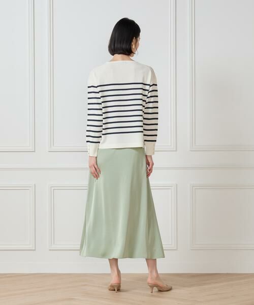 7-IDconcept / セブンアイディーコンセプト ミニ・ひざ丈スカート | サテンナローセミフレアスカート | 詳細11