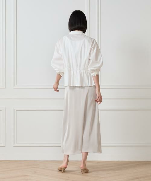 7-IDconcept / セブンアイディーコンセプト ミニ・ひざ丈スカート | サテンナローセミフレアスカート | 詳細19