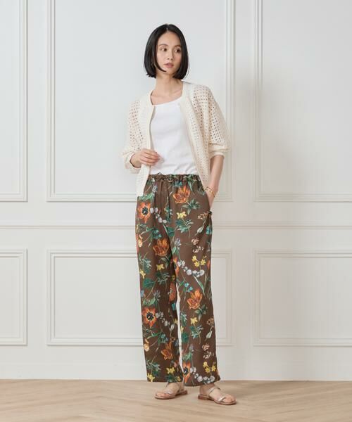 7-IDconcept / セブンアイディーコンセプト その他パンツ | 《大きいサイズ》ボタニカルプリントイージーパンツ | 詳細6