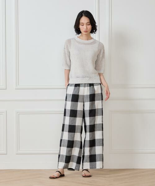 7-IDconcept / セブンアイディーコンセプト ニット・セーター | 《大きいサイズ》ボックスシルエット透かし柄ニット | 詳細3