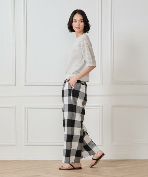 7-IDconcept / セブンアイディーコンセプト ニット・セーター | 《大きいサイズ》ボックスシルエット透かし柄ニット | 詳細4