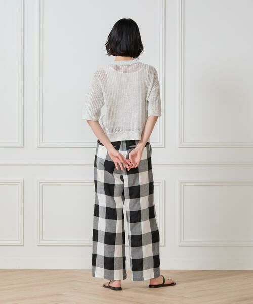 7-IDconcept / セブンアイディーコンセプト ニット・セーター | 《大きいサイズ》ボックスシルエット透かし柄ニット | 詳細5