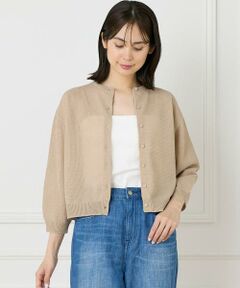 7-IDconcept / セブンアイディーコンセプト カーディガン・ボレロ | 《大きいサイズ》透かし柄カーディガン