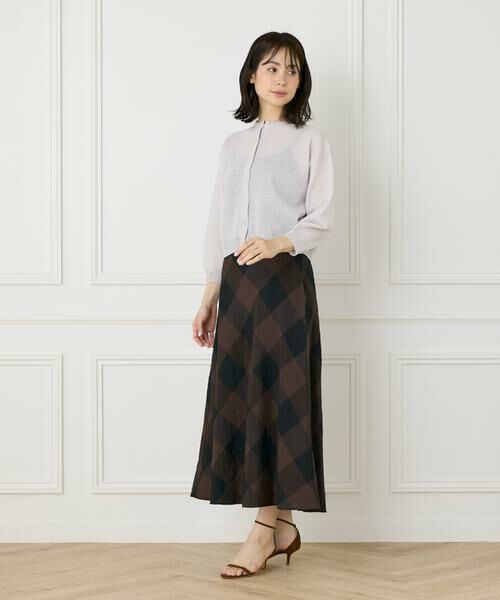 7-IDconcept / セブンアイディーコンセプト カーディガン・ボレロ | 《大きいサイズ》透かし柄カーディガン | 詳細3