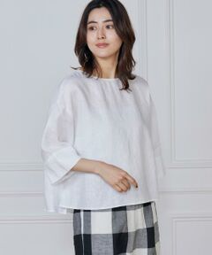 7-IDconcept / セブンアイディーコンセプト シャツ・ブラウス | 《大きいサイズ》リネンワイドシルエットブラウス