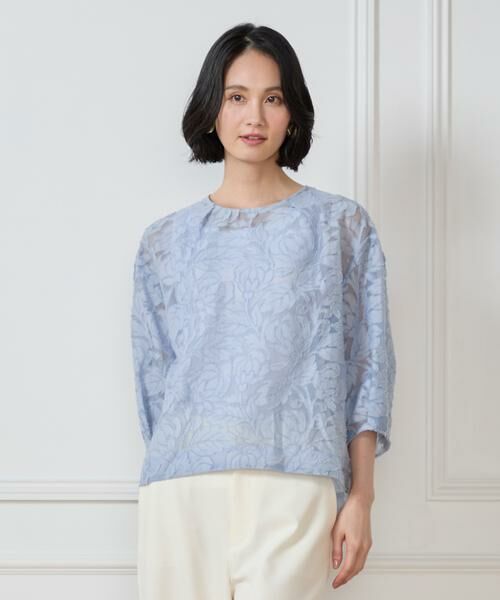 7-IDconcept / セブンアイディーコンセプト シャツ・ブラウス | カットジャカードブラウス | 詳細1