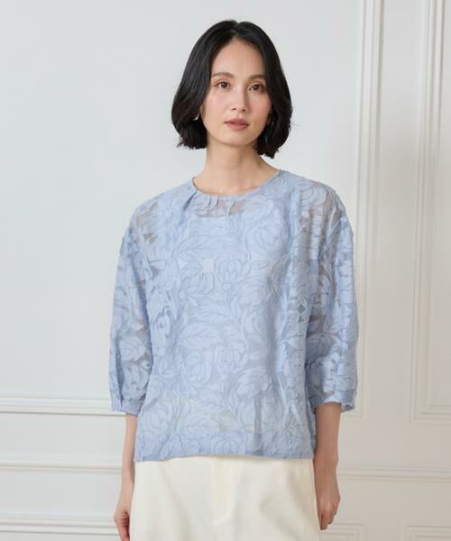 7-IDconcept / セブンアイディーコンセプト シャツ・ブラウス | カットジャカードブラウス | 詳細14