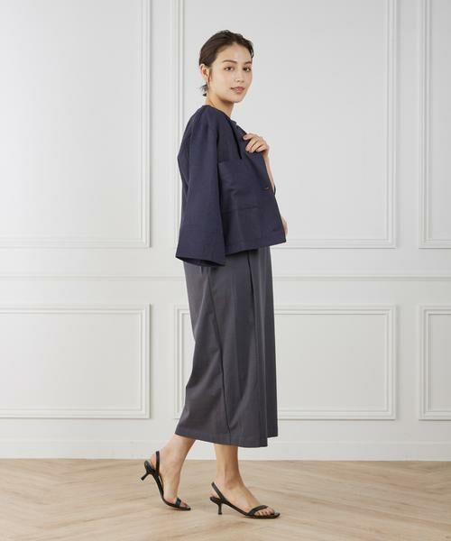 7-IDconcept / セブンアイディーコンセプト ノーカラージャケット | 《大きいサイズ》カラミノーカラージャケット | 詳細9