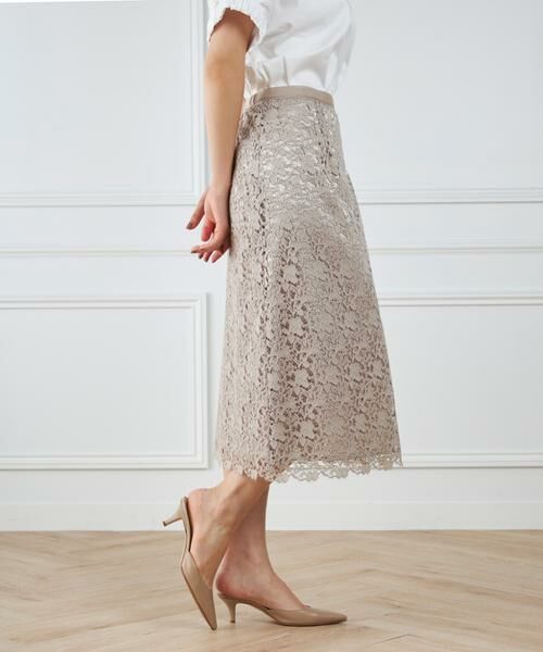 7-IDconcept / セブンアイディーコンセプト ミニ・ひざ丈スカート | レースセミタイトスカート | 詳細22