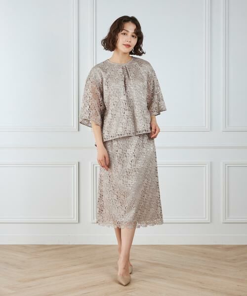 7-IDconcept / セブンアイディーコンセプト ミニ・ひざ丈スカート | レースセミタイトスカート | 詳細15