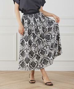 7-IDconcept / セブンアイディーコンセプト ミニ・ひざ丈スカート | プリントギャザースカート