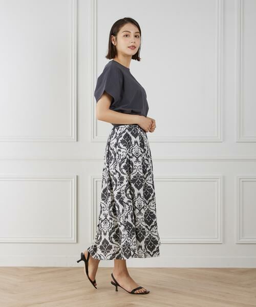 7-IDconcept / セブンアイディーコンセプト ミニ・ひざ丈スカート | プリントギャザースカート | 詳細7